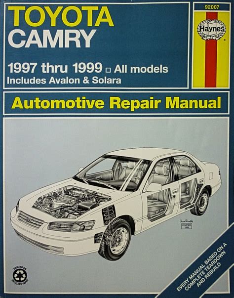 Toyota camry automotive repair manual models covered all toyota camry avalon and camry solara models 1997. - Guide dintervention du sauveteur victimes violences et secours.