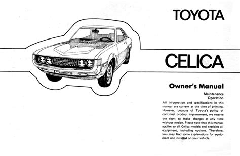 Toyota celica lt repair manual 1970. - Vatican archives an inventory and guide to historical documents of.