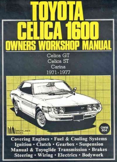 Toyota celica owners workshop manual covers st gt models 1971 through 1974. - Piping handbook 7th edition free download.