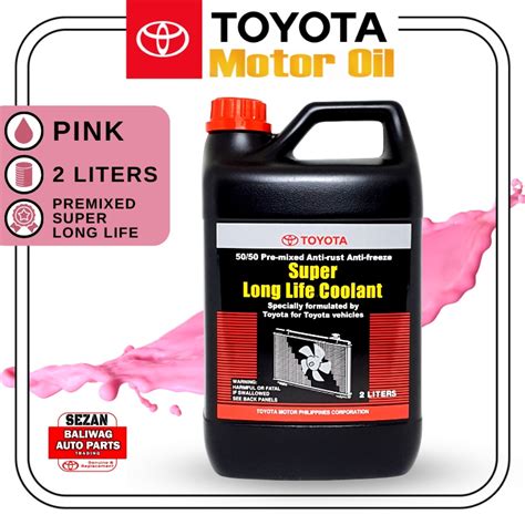 Mar 11, 2017. #1. Title deals with mix LL red Toyota antifreeze mixed with SLL pink. Which is ok but then you should use the more restrictive flush schedule of the red if done. Below is from Toyota COM concerning SLL antifreeze. The last line states: " Compatible with Toyota red Long Life Antifreeze/Coolant".. 
