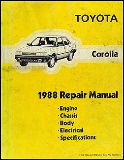 Toyota corolla avante 1988 repair manual. - Lca life cycle assessment pira environmental guide series.