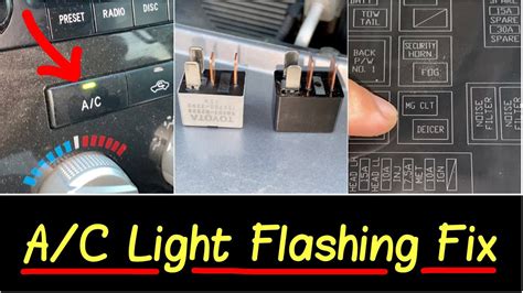 If you have a Toyota AC light flashing con