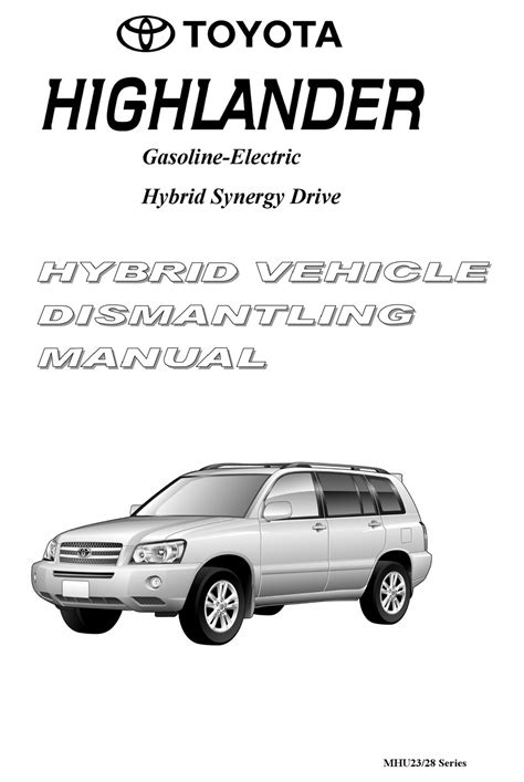 Toyota highlander hybrid vehicle repair manual. - Icom ic m3a service repair manual.