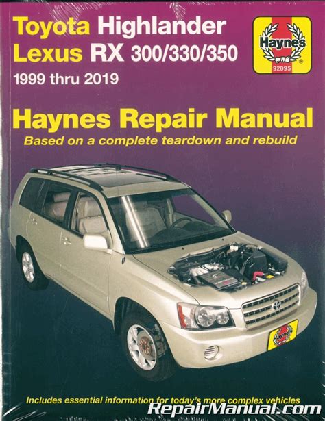 Toyota highlander lexus rx 300 330 1999 thru 2007 haynes repair manual. - Miller syncrowave 300 500 acdc welding power sources service parts manual.