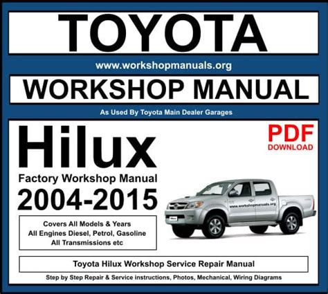 Toyota hilux vigo full service repair manual 2005 2011. - Yamaha waverunner vx1100 vx sport vx cruiser vx deluxe full service repair manual 2010 2014.