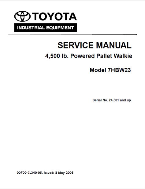 Toyota industrial equipment model 7hbw23 service handbuch. - El lenguaje de las células y otros viajes.