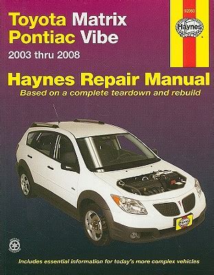 Toyota matrix pontiac vibe automotive repair manual by jay storer. - New holland 455 sickle bar mower operators manual.