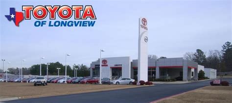 Toyota of longview longview tx. The half-hour drive from Marshall to our dealership in Longview, TX, is barely a blip when you consider all that we have to offer new car shoppers. Our selection includes the uber-popular RAV4 SUV, the ever-reliable Camry, and the capable Tundra and Tacoma pickups, along with all other Toyota models. And because our Marshall customers are just ... 