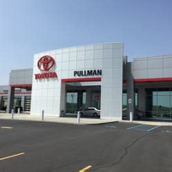 Toyota of pullman. Toyota of Pullman 8683 State Route 270 Directions Pullman, WA 99163. Sales: (509) 872-3600; Service: (877) 775-2723; Parts: (877) 775-2723; Make an Inquiry 