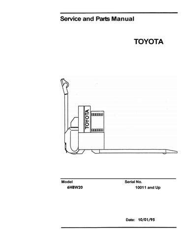 Toyota pallet jack service manual 6hbw20. - Manuale di riparazione di briggs stratton 12h802.
