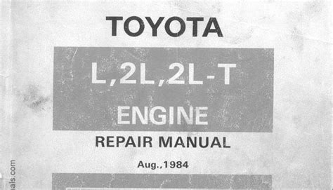 Toyota pickup and 4 runner diesel l 2l 2l t engine full service repair manual 1979 1985. - Tejiendo prendas y entretejiendo la vida..
