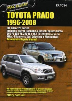 Toyota prado 1996 2008 automobile repair manual hilux 4 runner. - Polaris rzr engine and transmission removal.