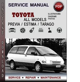 Toyota previa tarago serivce repair manual. - 1987 alfa romeo spider service manual.