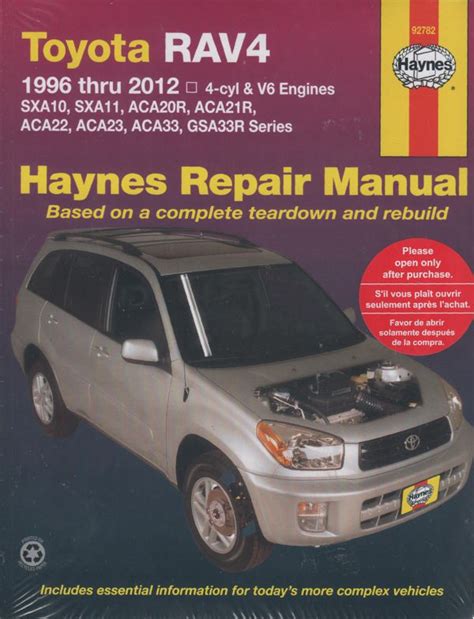 Toyota rav4 1996 2012 repair manual haynes repair manual 1st edition by haynes 2014 paperback. - Manuale di hotpoint frigo con diamante ghiacciato zer ffa52.