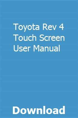 Toyota rev 4 touch screen user manual. - Hufiec harcerzy kraków-podgórze w latach 1922-1939.
