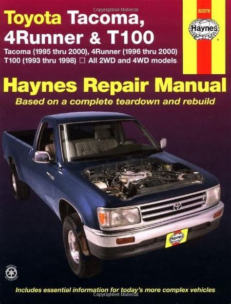 Toyota tacoma 4 runner and t100 automotive repair manual models covered 2wd and 4wd toyota tacoma 1995 thru. - Freightliner 108sd 114sd service workshop manual.