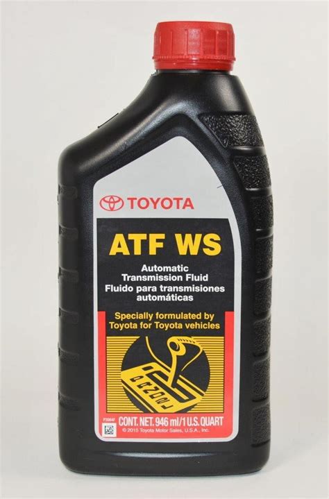 Dec 27, 2023 · Toyota ATF WS is a type of Automatic Transmission Fluid specially designed for Toyota vehicles. The WS stands for “World Standard”, indicating that it meets global standards. It acts as a hydraulic fluid, a lubricant, a coolant, and a cleaner for the transmission system, contributing to smoother shifting, extended transmission lifespan, and ...