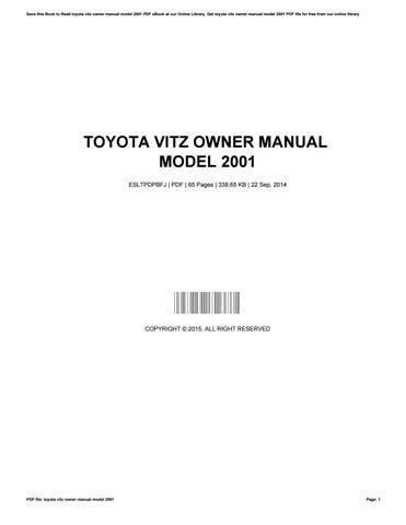 Toyota vitz owner manual model 2001. - Buddhistische philsophe in ihrer geschichtlichen entwicklung..