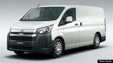 Toyota work van. Overall Dimensions (mm) 5,300 x 1,970 x 1,990. Wheelbase (mm) 3,210. Seating Capacity. 10. Engine Type. 1GD-FTV (4 Cylinder In-line Type DOHC, 16-Valve) Engine Displacement (cc) 