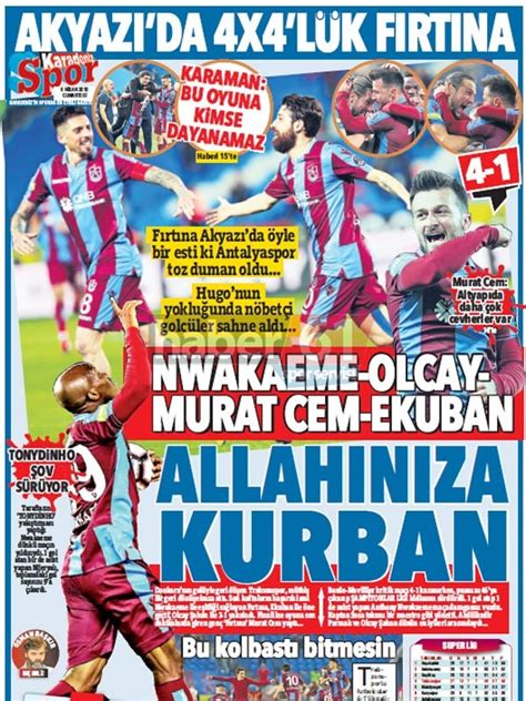 Trabzon gazeteleri manşetleri