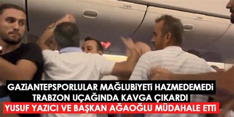 Trabzon uçağında kavga