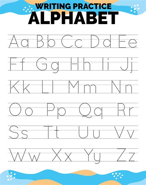 Trace Alphabets Worksheets Printable