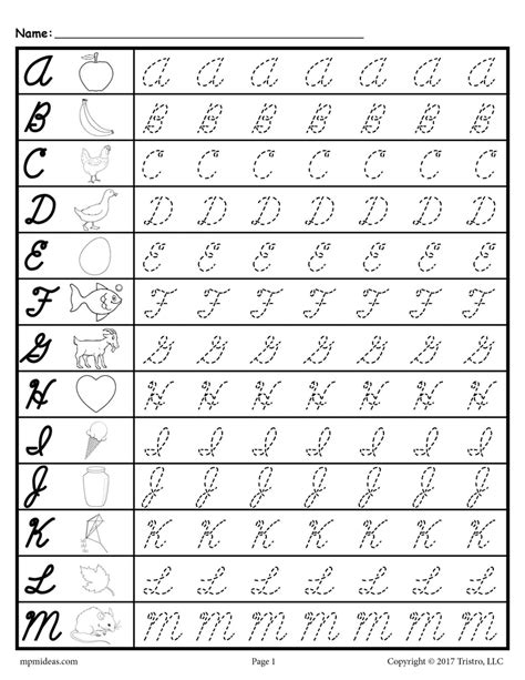 Trace Cursive Letters