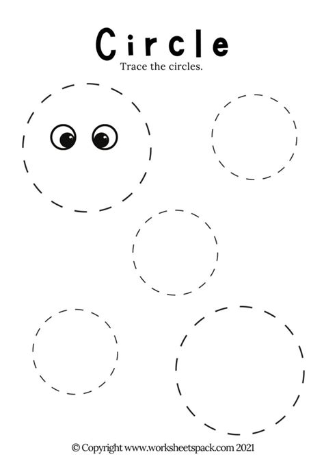 Trace and Circle PDF Printable Worksheets Library