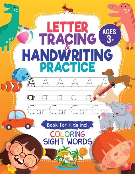 Download Trace Letters Of The Alphabet And Sight Words Preschool Practice Handwriting Workbook Pre K Kindergarten And Kids Ages 35 Reading And Writing By Modern Kid Press