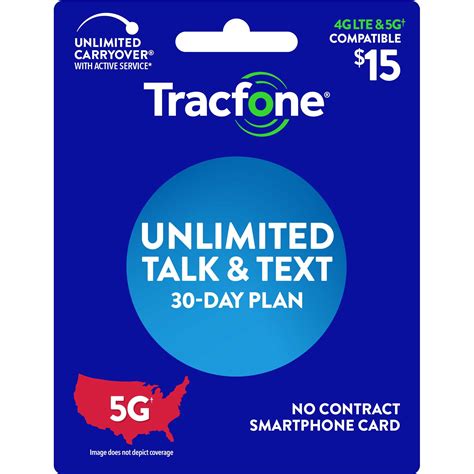 Tracfone $15 Smartphone Unlimited Talk & Text 30-Day Prepaid …