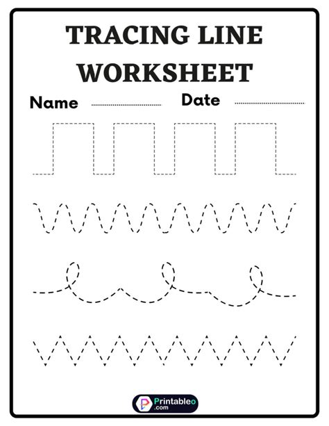 Tracing Lines Worksheets in 2020 Tracing