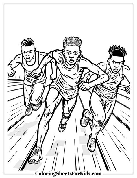 Track And Field Coloring Pages