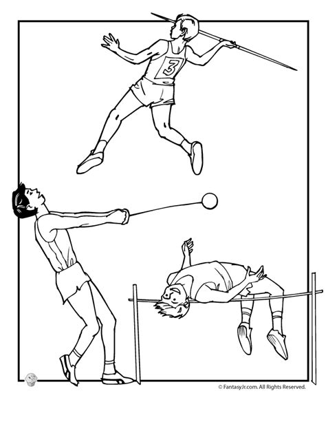 Track And Field Coloring Pages Coloring Home