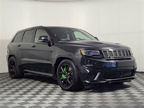 Used 2018 Jeep Grand Cherokee Trackhawk For Sale. 89 for sale starting at $21,900. Used 2021 Jeep Grand Cherokee Trackhawk For Sale. 39 for sale starting at $36,900. Used 2019 Jeep Grand Cherokee Trackhawk For Sale. 14 for sale starting at $72,499. Used 2020 Jeep Grand Cherokee Trackhawk For Sale. 12 for sale starting at $79,988. . 