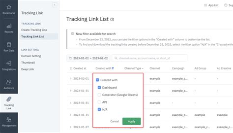 Tracking link generator
