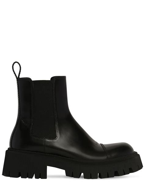 Tractor Leather Boots in Black - Balenciaga Mytheresa