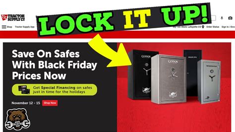 Tractor supply black friday gun safe. Product Details. The new Winchester TS-36-45 Gun Safe is built with the proven security and fire protection. Keeping your items secure, this gun safe features solid steel locking bolts and a 5-spoke vault handle. Complete with a powder-coat finish, this 36-gun safe will ensure peace of mind. Add Winchester's 36-gun safe to your home today. 