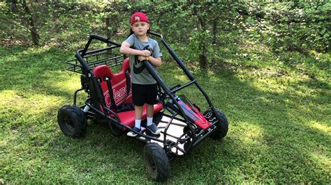 The Coleman KT196 Go Kart features a rugged f