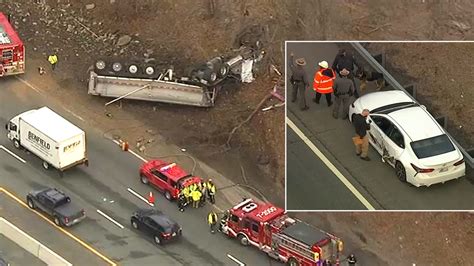 A fatal accident involving a tractor-trailer closed parts of I-8