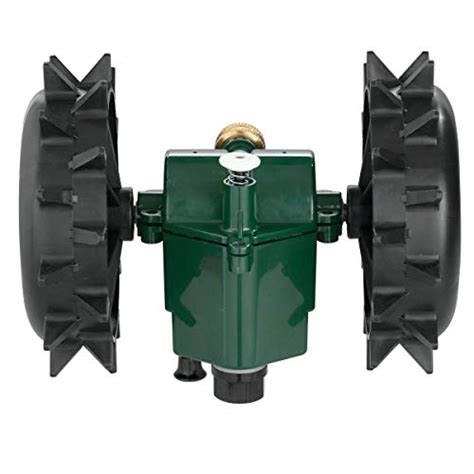 50251 Rotary Sprinkler. AquaDrive TM motor delivers three times the life of standard motors and provides superior resistance to water-borne dirt and debris; Ultra-quiet triple-stream nozzle; Even coverage from the center of the circle to the outer edge; Intuitive dual-tab controls for adjusting range; Large 10.5 in. circular base for excellent .... 