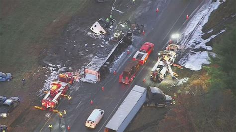 A tractor-trailer fire caused delays on Interstate 495 in McLean, Virginia, on Sunday, authorities said. The truck was at mile marker 43.5 on I-495. All lanes were closed, causing traffic to be .... 
