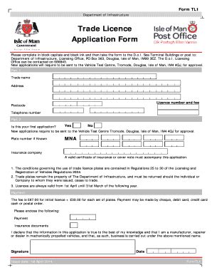 Trade License PDF Form - signNow