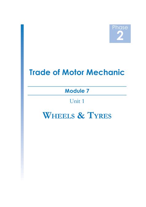 Trade of motor mechanic module 1. - Nós e a tabuada - 3 série - 1 grau.