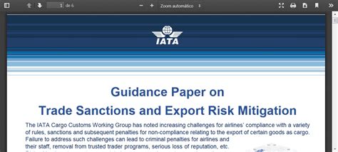 Trade sanctions and export risk mitigation - IATA