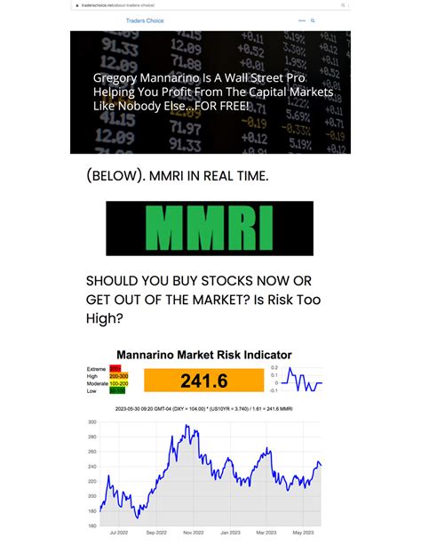 Traders choice mmri. https://www.brighteonstore.com/?rfsn=6464267.2f6970Gregory MannarinoOctober 11, 2022Link To The MMRI (Mannarino Market Risk Indicator), FREE Downloads And More! Click ... 