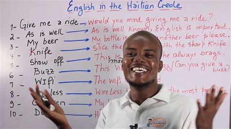 Tradiksyon kreyol anglais. This video is helpful for Haitian Creole speakers to learn to speak and write English easier. Si ou vle aprann pale anglè vit, gade chak lesson sou channel sa. 