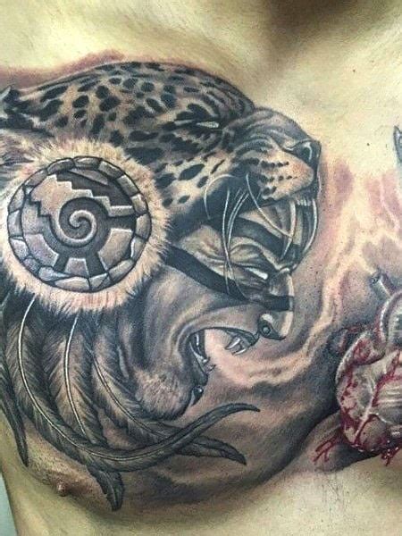 Jaguar is an ancient and powerful totem species and was an image of the nobility. This creature is also associated with power, cunning and intellect, beauty, fertility and prosperity, courage and bravery, elegance and sophistication, secretive and reserved, and strength. Jaguar Tattoos come in various forms, but it is quite rare to see them in ...