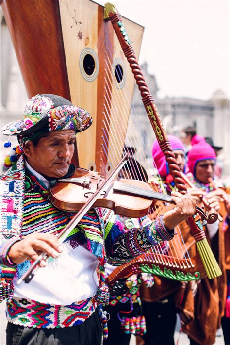 Music and Art in Peru. Peruvian art is often vie