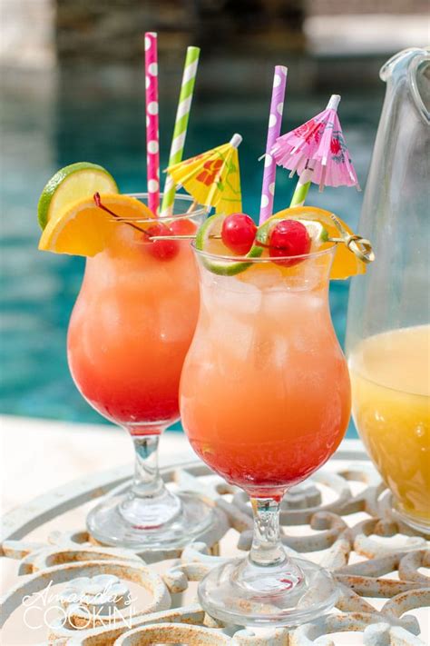Traditional rum punch recipe. Steps. Hide Images. 1. Combine all ingredients (except for garnishes) in a pitcher and store in refrigerator until ready to serve. 2. To serve, garnish each glass with a pineapple wedge and lime wheel and pour in the punch! 