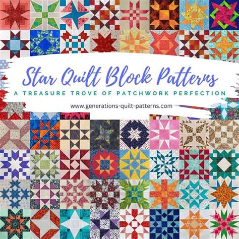 Traditional star quilt blocks.  Save the Check out our wedding quilt block patterns sele...